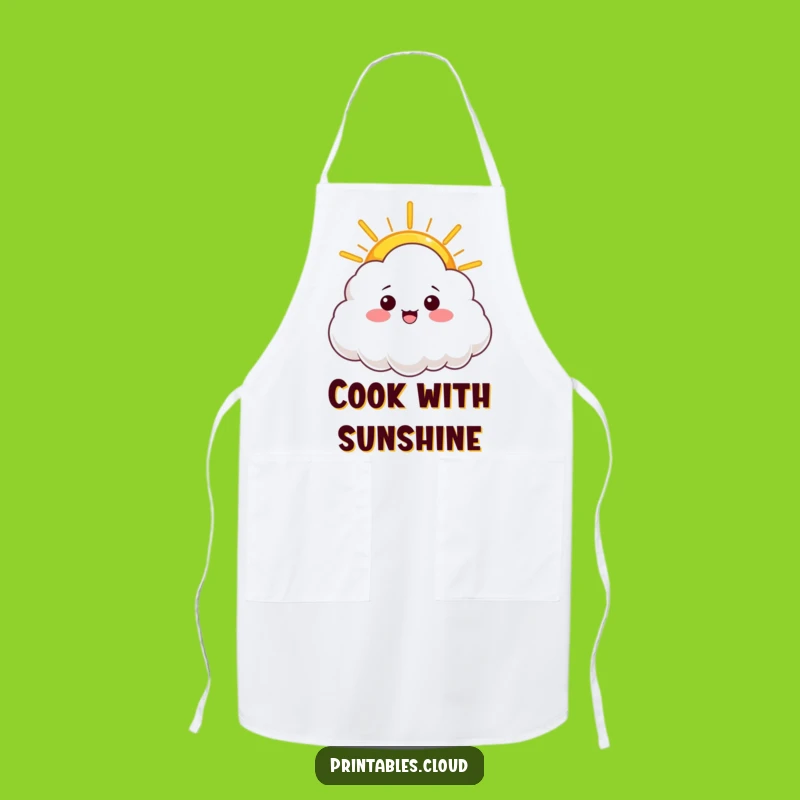 Funny Chef's Sunshine Apron - Warm Cloud Design, Novelty Humorous Gift for Cooks