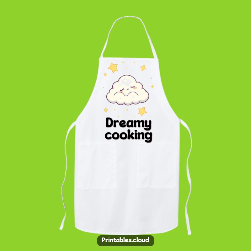 Funny Sleepy Cloud Apron: Cook with Calm and Gentle Humor