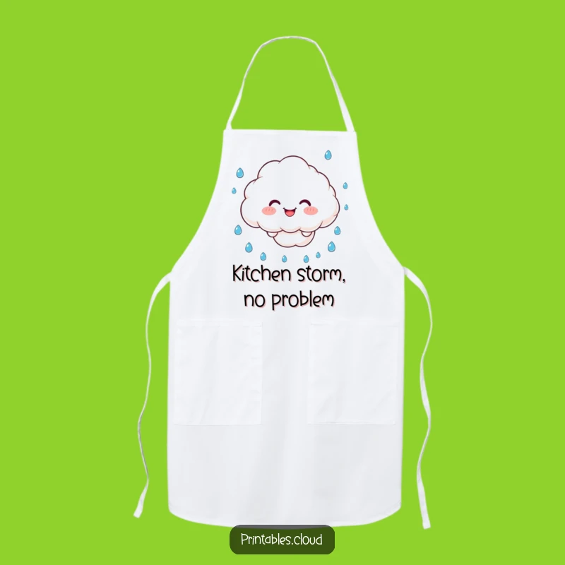 Funny Juggling Cloud Apron: Happy Character for Cheerful Cooks