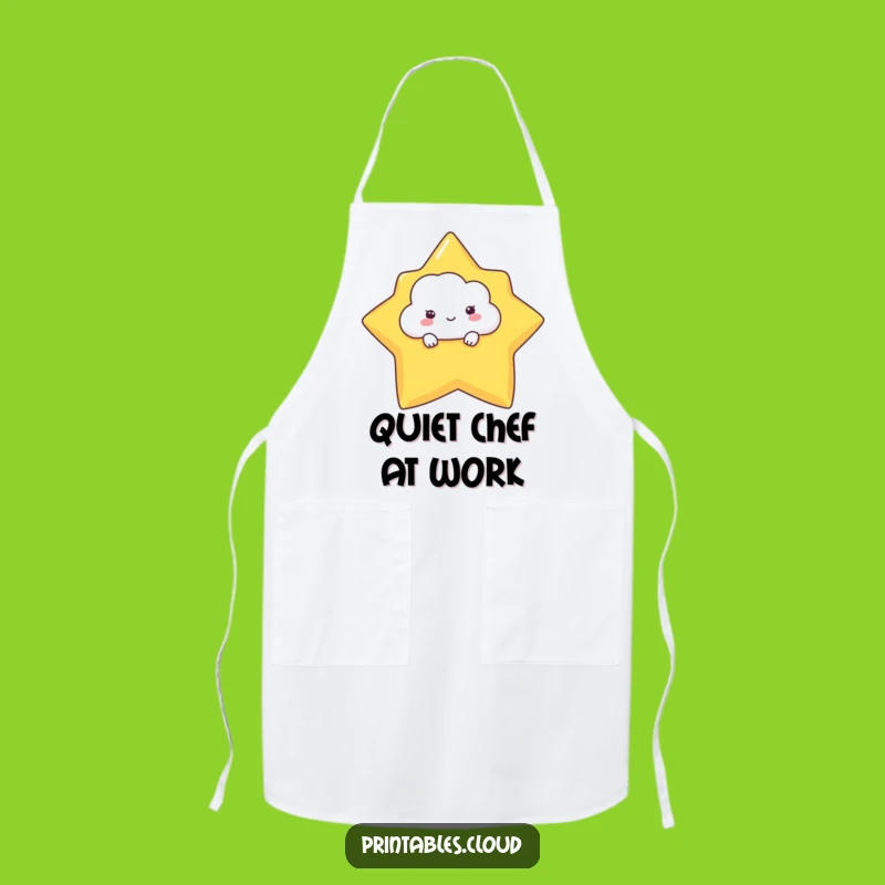 Funny Shy Cloud Apron - Cute Peeking Chef's Wear Gift