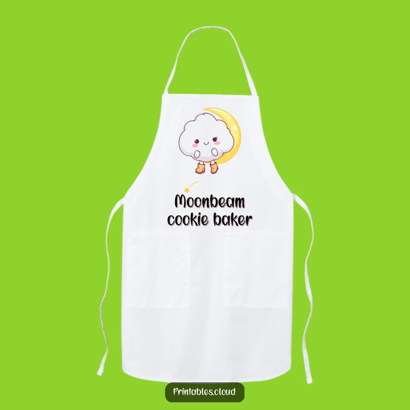 Funny Cheerful Cloud Apron - Cook With Moonlit Whimsy