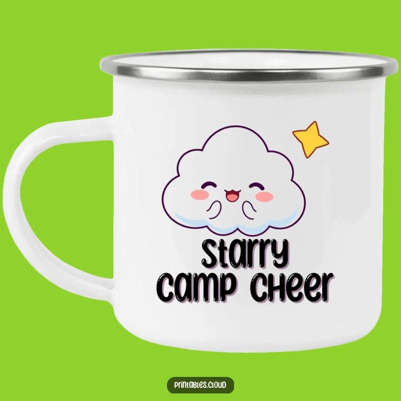 Adventure Ready Funny Cloud Star Camping Mug: Night Sky Fun Gift
