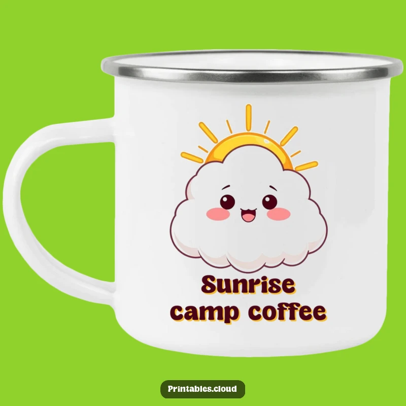 Funny Campfire Sunshine Mug - Warm Cloud Ray, Humorous Outdoor Gift for Optimists