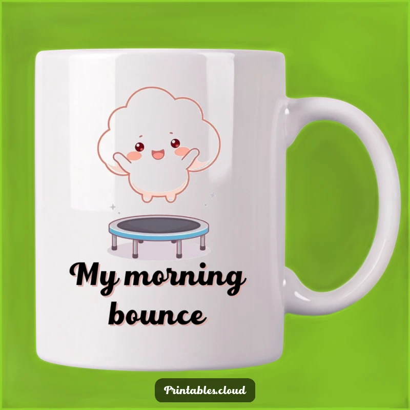 Funny Bouncing Cloud Mug: Start Your Day with High-Energy Humor and Joyful Fun