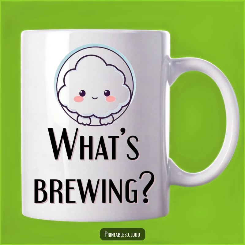 Funny Cloud Keyhole Mug: Curious Celestial Peek Gift for Intrigue Lovers