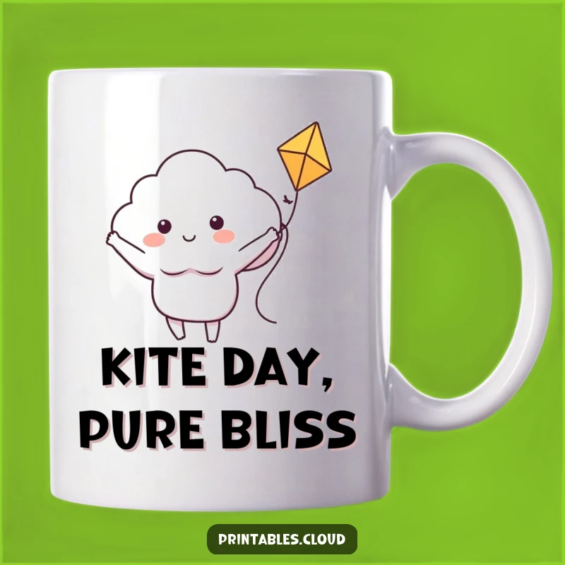 Funny Cloud Kite Rider Mug - Whimsical and Hilarious Gift for Dreamers