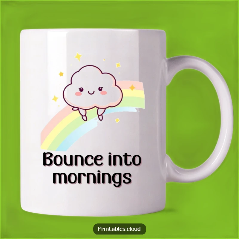 Funny Cloud Rainbow Mug: Joyful Bounce Gift