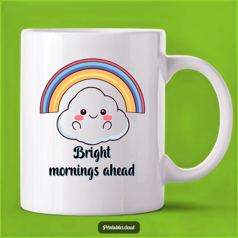 Funny Happy Cloud Mug: Rainbow Joy For A Hilarious Gift