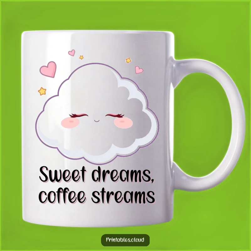 Funny Dreaming Cloud Mug: Sweet Sugar Plum Dreams for Coffee Lovers, Perfect Gift