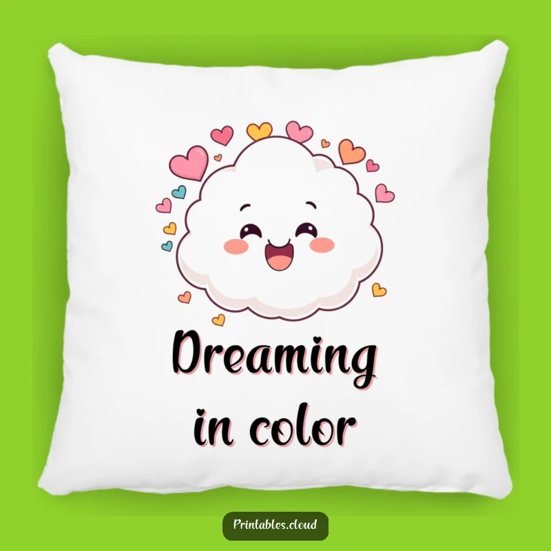 Funny Cloud Heart Shower Pillow: Cozy Comfort with a Happy Message