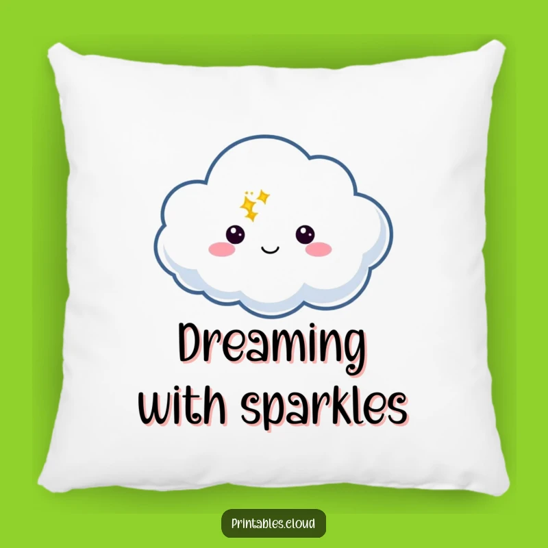 Funny Cloud Twinkle Pillow: Magical Speech Bubble, Soft & Whimsical Decor, Adorable Funny Gift