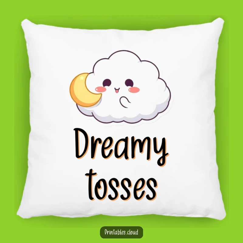 Funny Cloud Moon Catch Pillow: Cozy Celestial Dreams, Perfect Humorous Accent