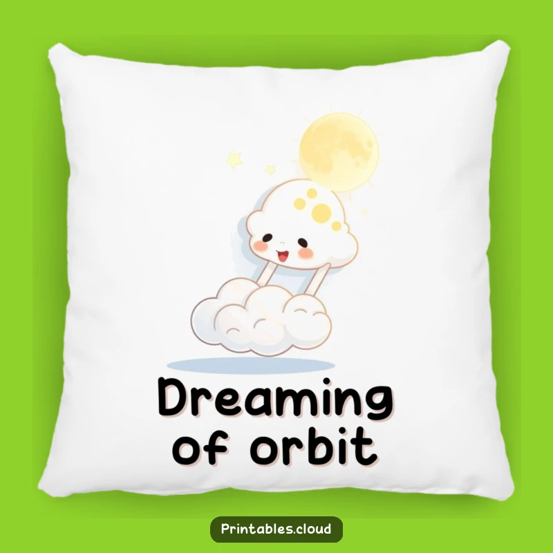 Funny Cloud Bouncing Moon Pillow: Cozy Celestial Comfort for Laughs