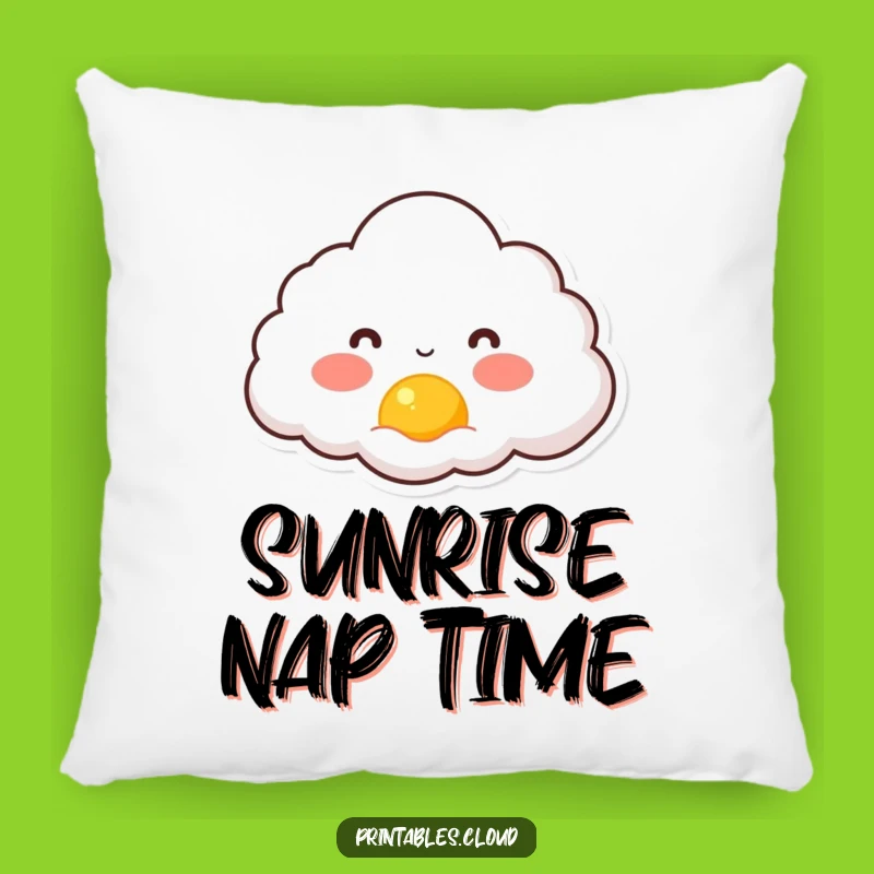Funny Rosy Cloud Sunrise Pillow - Cozy Comfort for Peaceful Mornings