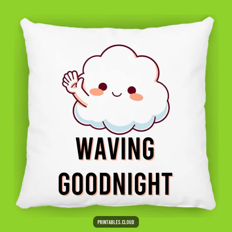 Funny Waving Cloud Pillow: Add a Friendly Touch to Comfort