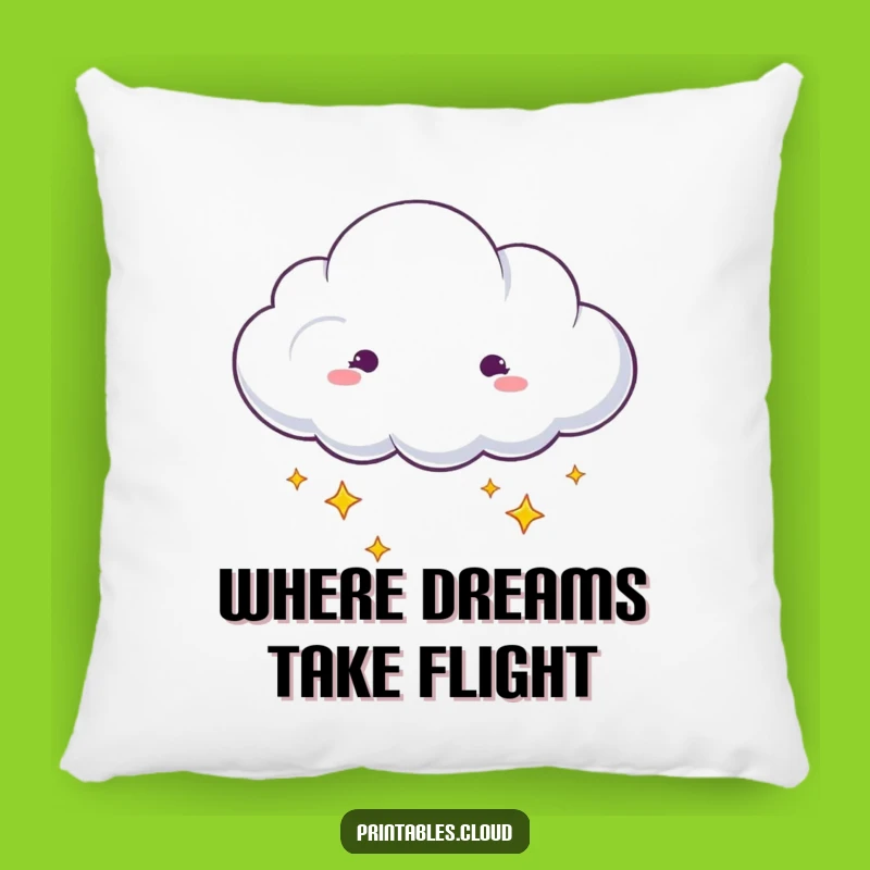 Funny Dreaming Cloud Pillow: Cozy Comfort With Starry Dreams