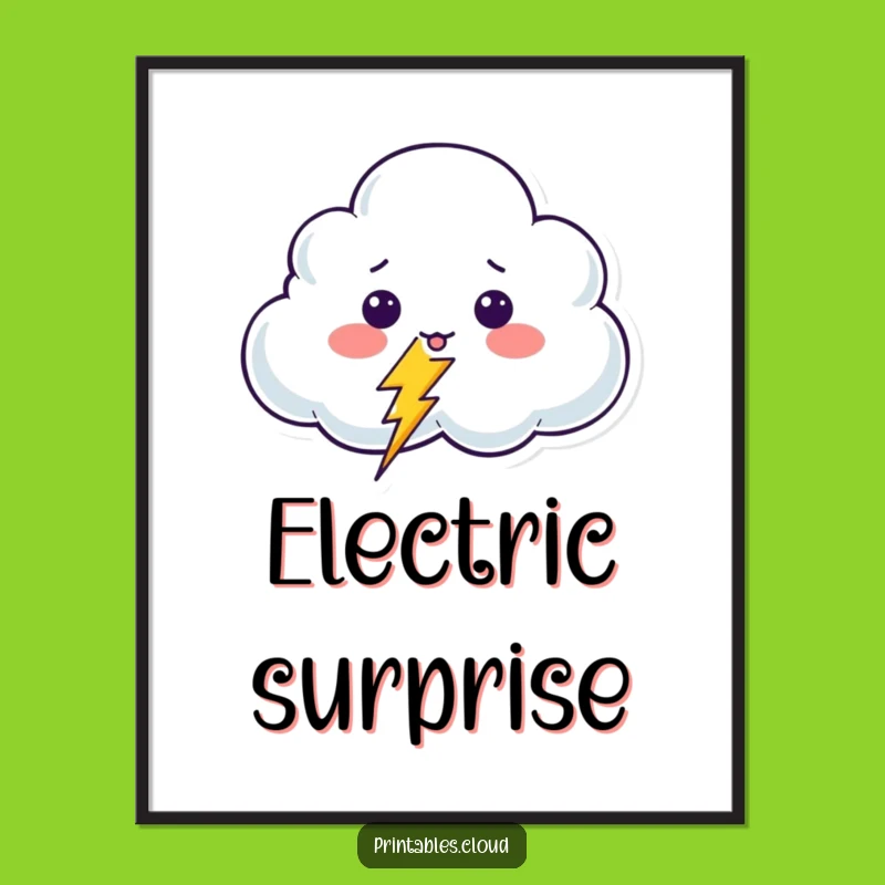 Funny Surprised Cloud Digital Art: Instant Shocking Humor