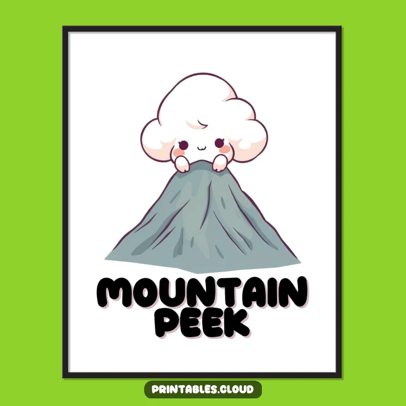 Funny Curious Cloud Digital Art: Instant Adventure for Your Walls