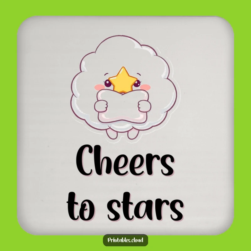 Funny Cloud Star Pillow Coaster - Protect Surfaces with Whimsical Charm