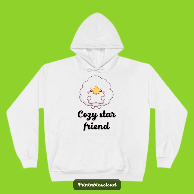 Cozy Funny Cloud Star Pillow Hoodie - Warmth, Comfort, and Friendship