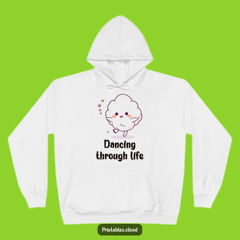 Funny Cozy Dancing Cloud Hoodie: Happy Sighs Trail, Relaxing Funny Gift
