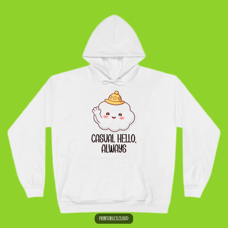Funny Cozy Cloud Hat Hoodie - Welcoming Character Gift for Warm Hugs