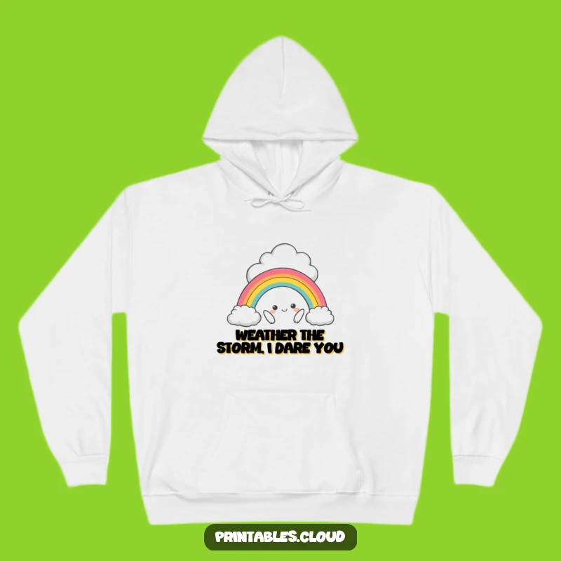 Funny Mischievous Cloud Rainbow Hoodie, Cozy & Hilarious Gift for All