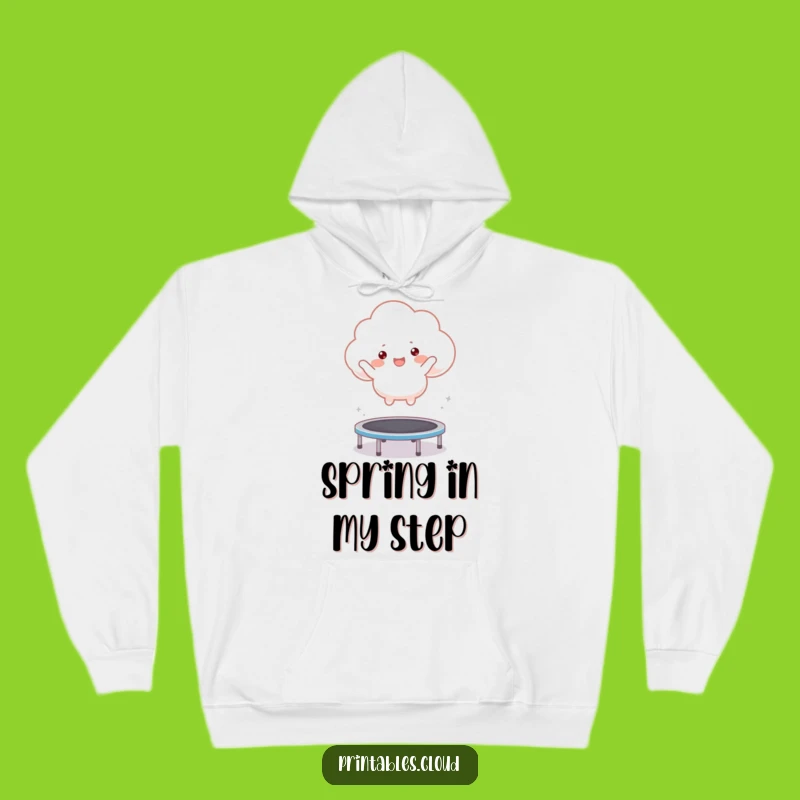 Cozy Funny Bouncing Cloud Hoodie: Stay Warm and Lively with This Comical Apparel