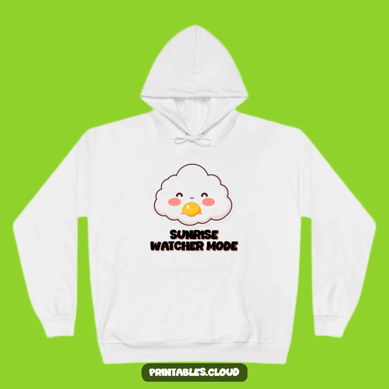 Cozy Funny Rosy Cloud Sunrise Hoodie - Warmth and Optimism for Your Day