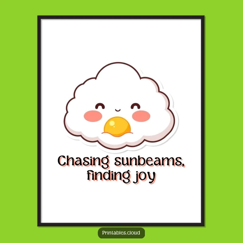 Free Printable Cloud Art: Sunrise Serenity Hilarious Decor Download