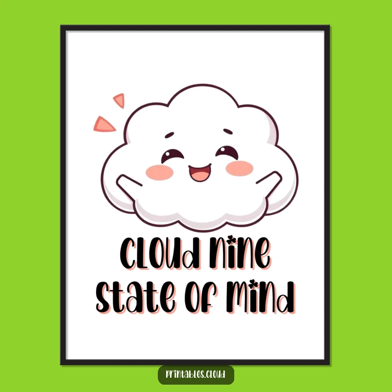 Free Printable Cloud Art: Joyful Sigh Hilarious Wall Decor Download