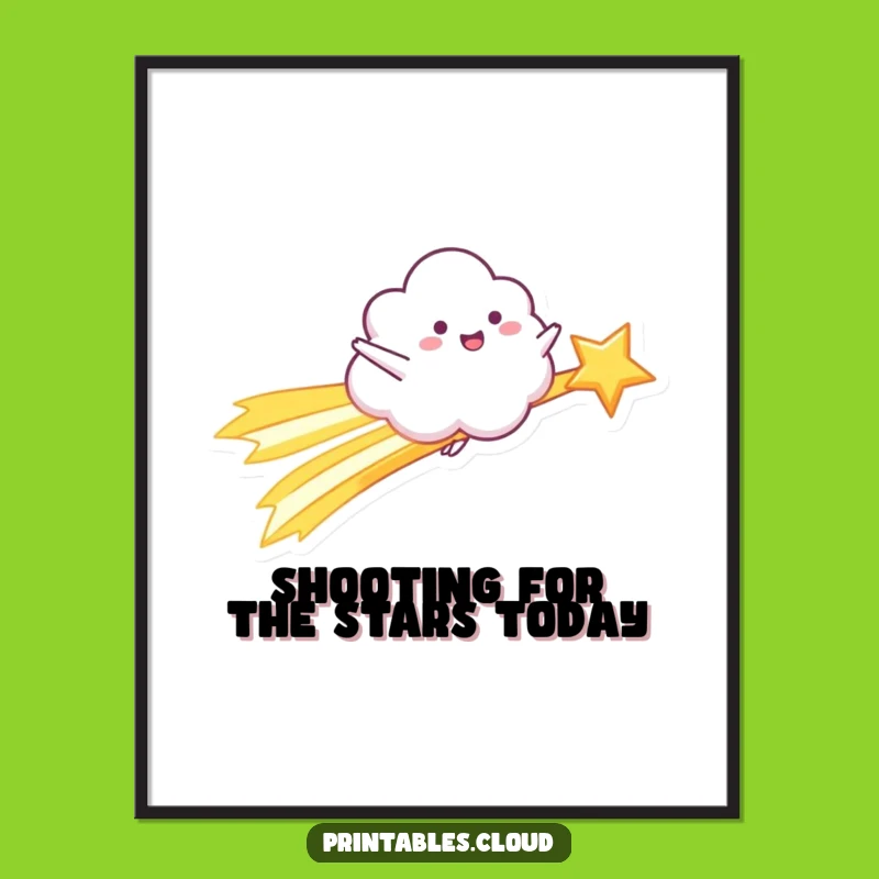 Free Printable Wall Art: Cloud Riding a Shooting Star