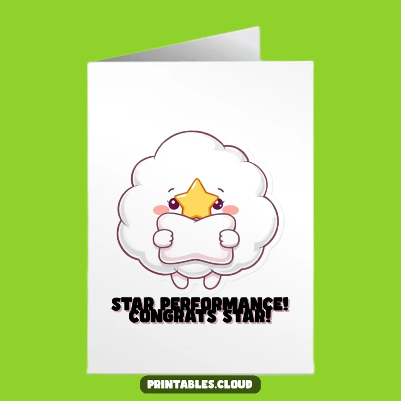 Free Printable Cloud Card: Pillow Offer Congrats Downloadable!
