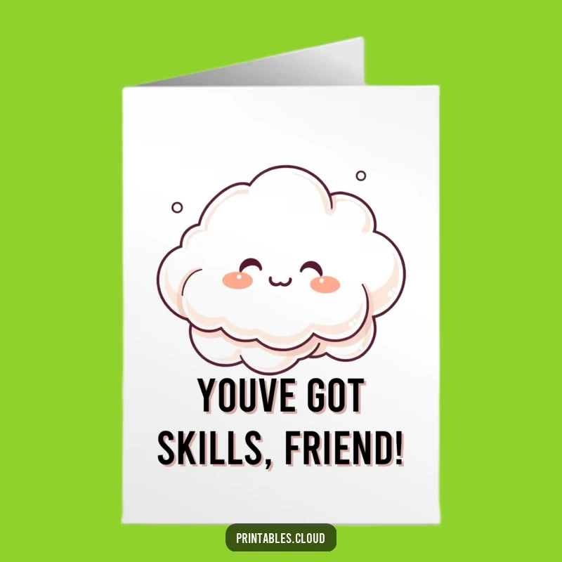 Joyful Cloud Free Printable Congrats Card Funny Downloadable Gift