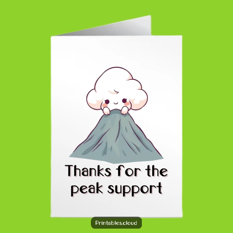 Free Printable Thank You Card: Curious Cloud - Funny Downloadable Gift