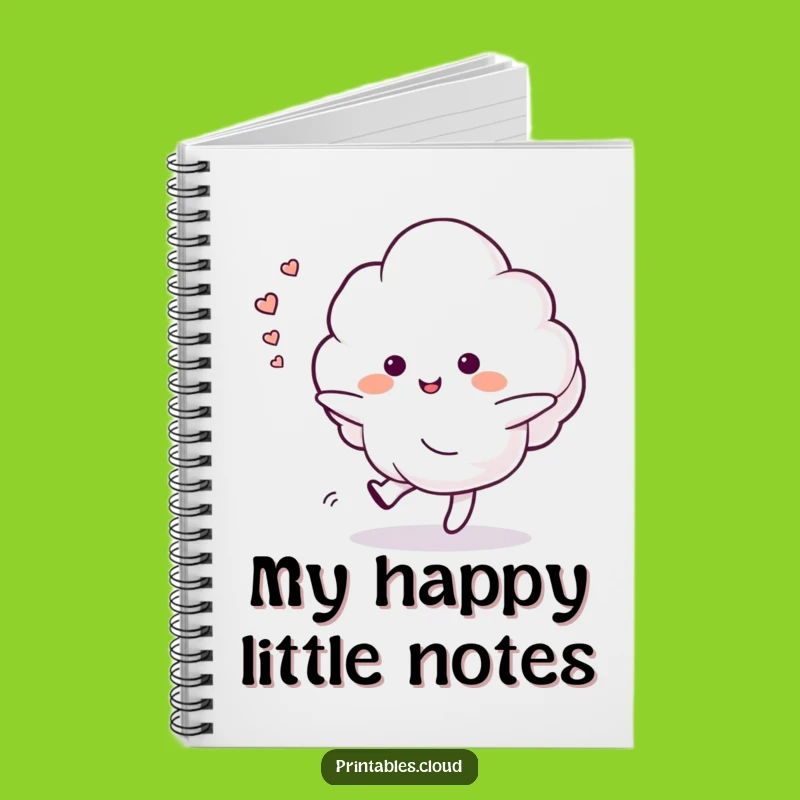 Funny Dancing Cloud Notebook: Jot Down Peaceful Thoughts, Gift