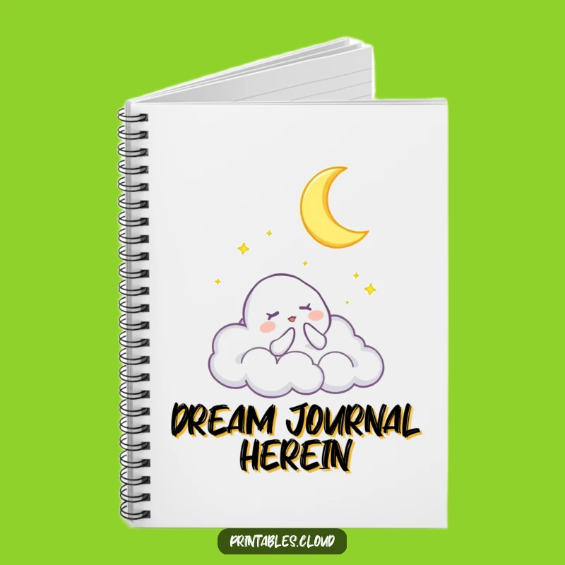 Funny Dream Journal - Cloud Lullaby Moon Theme, Humorous Gift for Writers