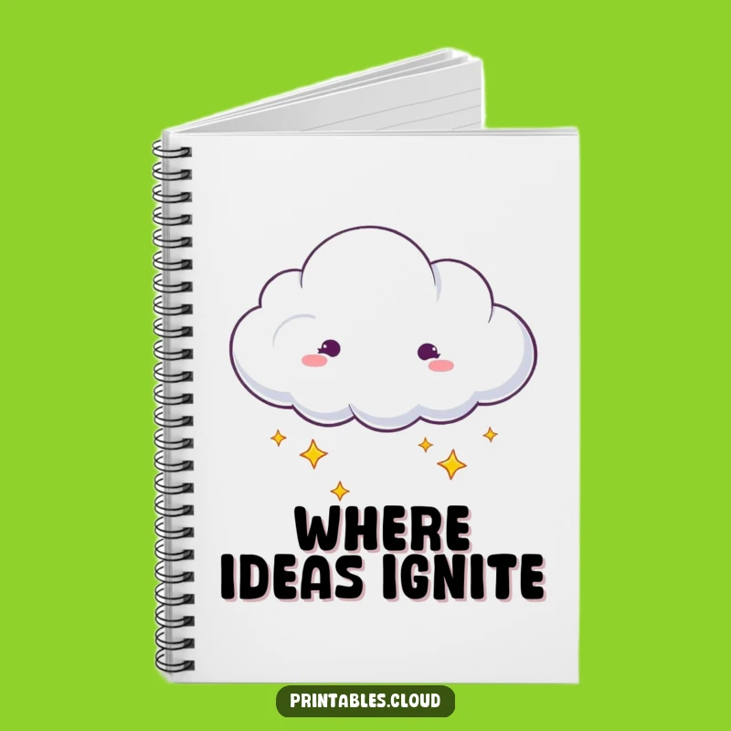 Funny Dreaming Cloud Notebook: Jot Down Dreams With Starry Flair