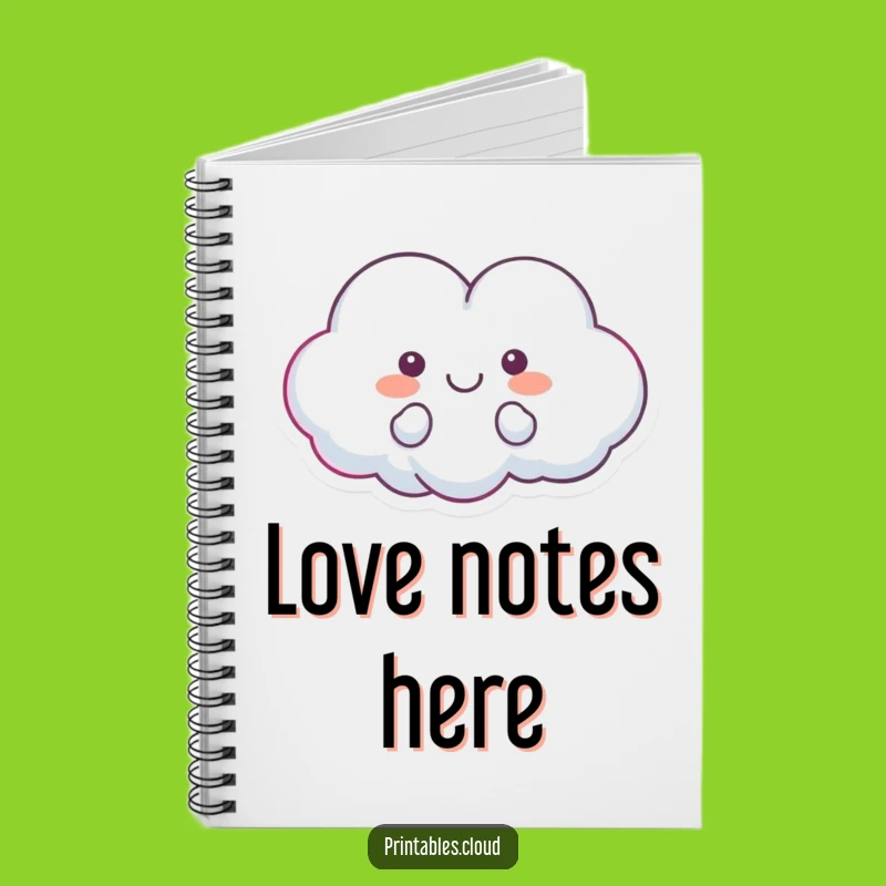 Funny Love Journal - Heart Cloud Theme, Humorous Gift for Writers