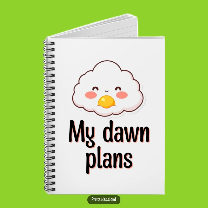 Funny Rosy Cloud Sunrise Notebook - Journal Your Morning Dreams