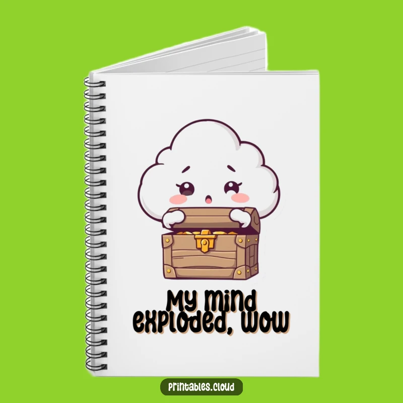 Funny Cloud Notebook - Surprise Treasure Character Journal Gift for Ideas