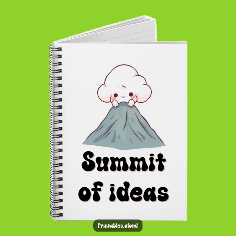 Funny Curious Cloud Notebook: Jot Down Your Discoveries