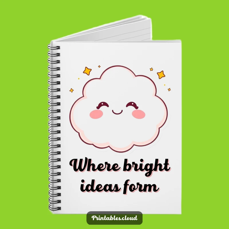 Funny Happy Cloud Notebook: Giggling Star Sprinkle Journal Gift