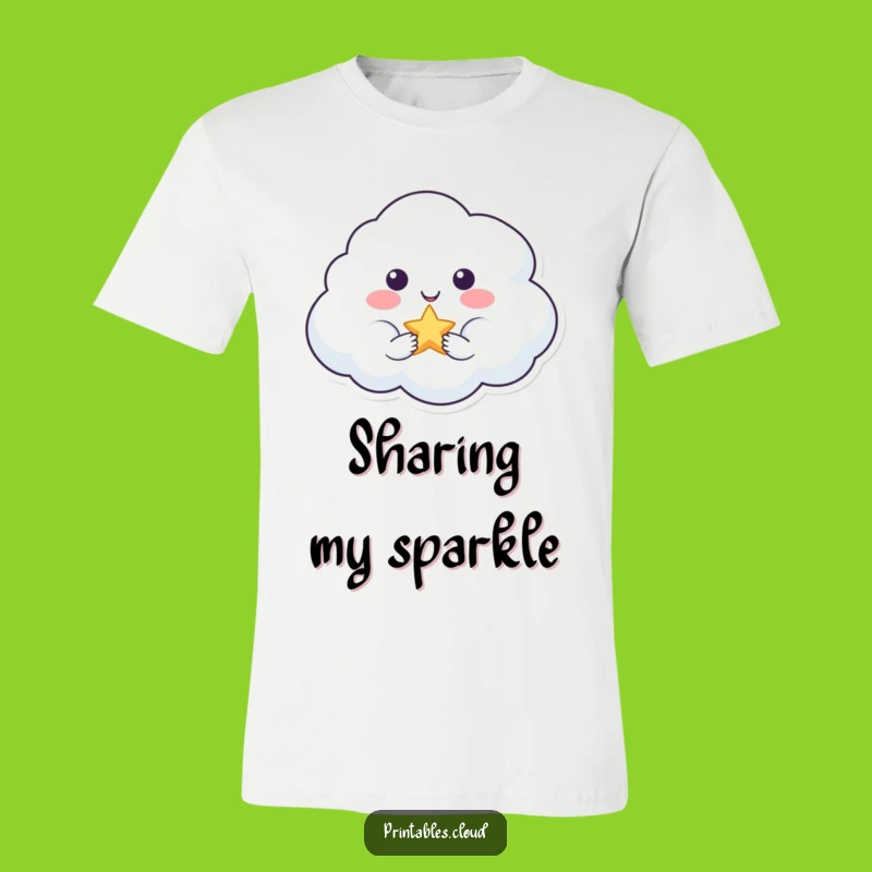 Funny Smiling Cloud Star Tee - Wearable Magic Gift