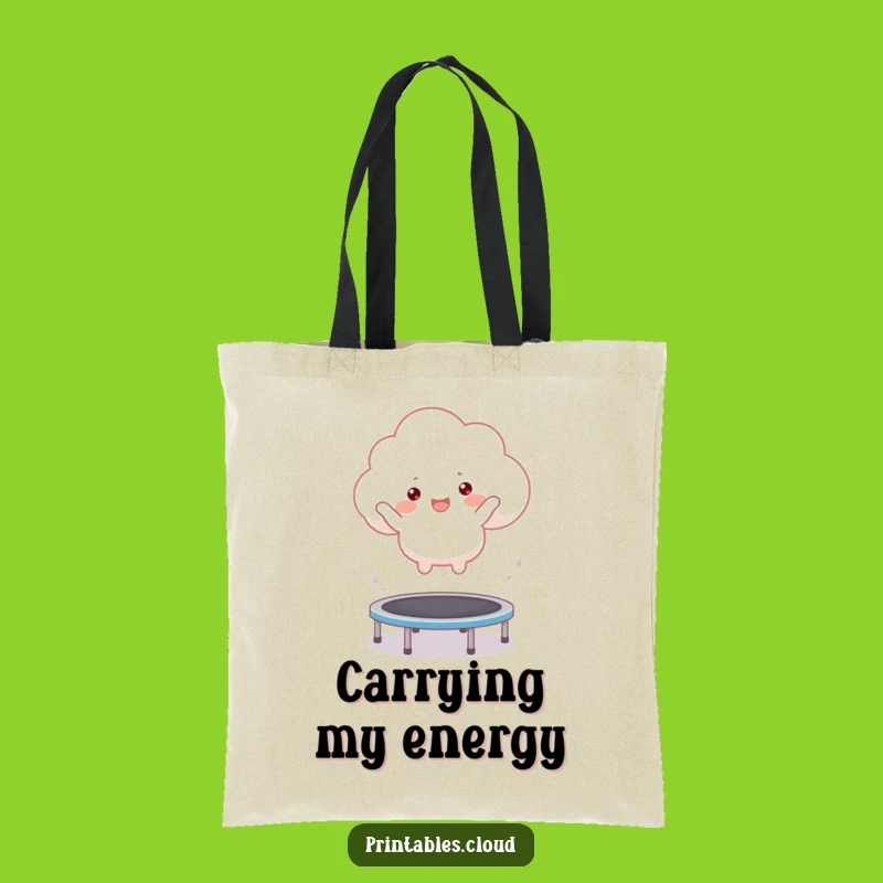 Funny Bouncing Cloud Tote Bag: Carry Your Essentials with Joyful Spring in Your Step