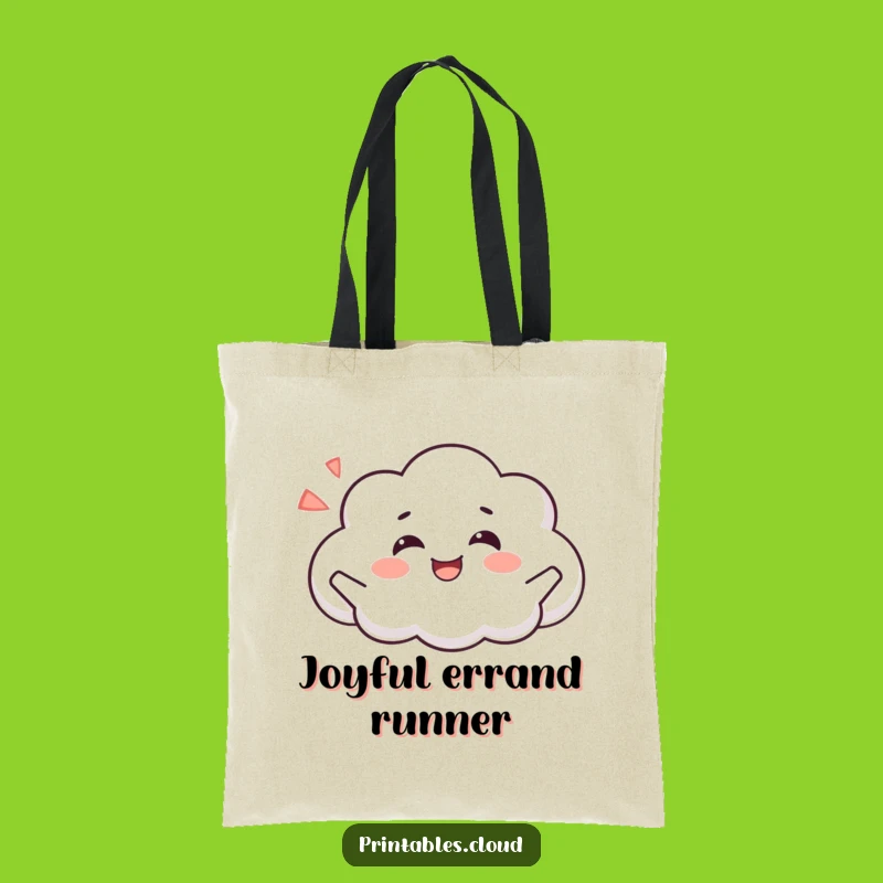 Funny Happy Cloud Sigh Tote Bag - Carry Your Contentment with Style